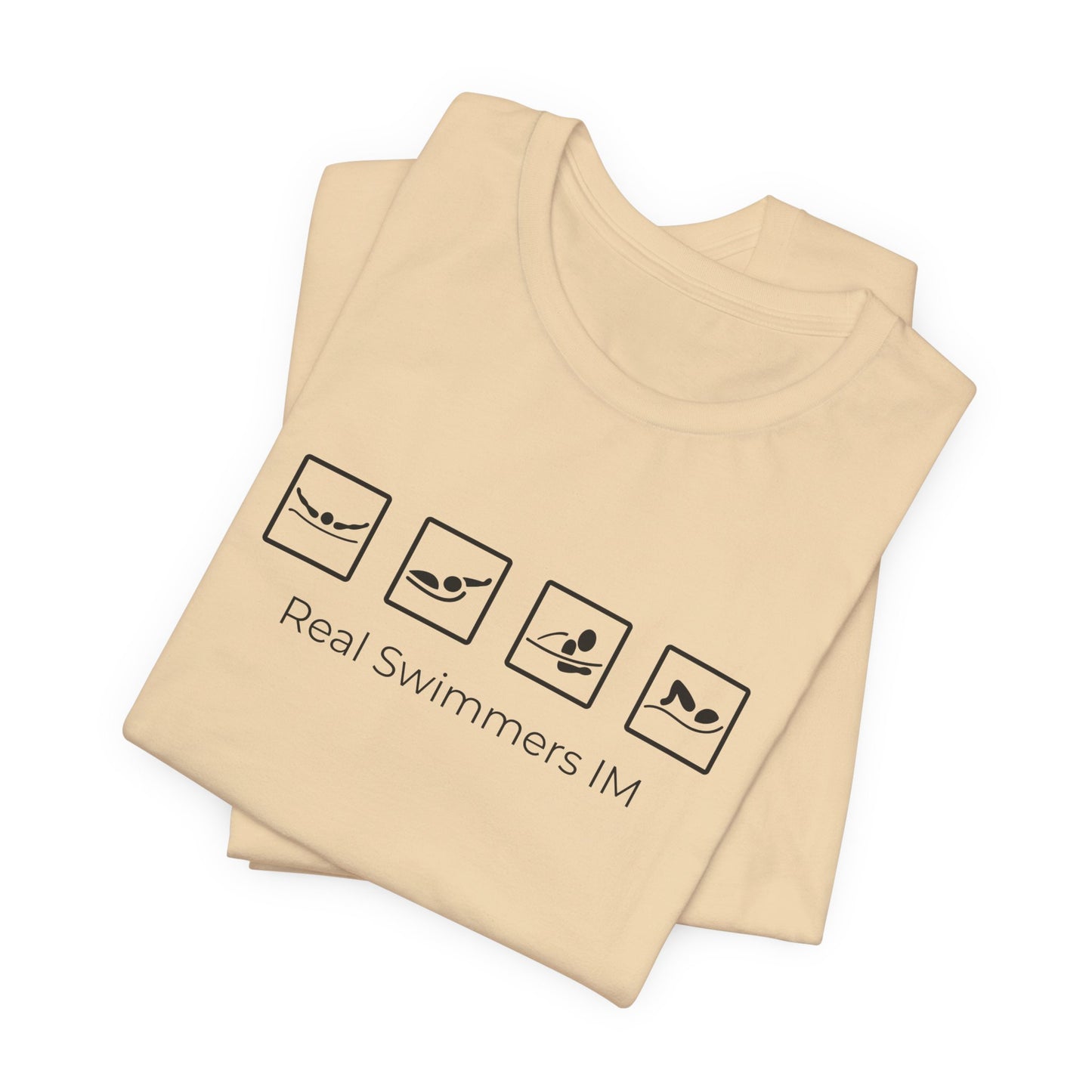 "Real Swimmers IM" IM Swim Shirt | Individual Medley (IM) Swimmer T-Shirt - Minimalistic Icon Design