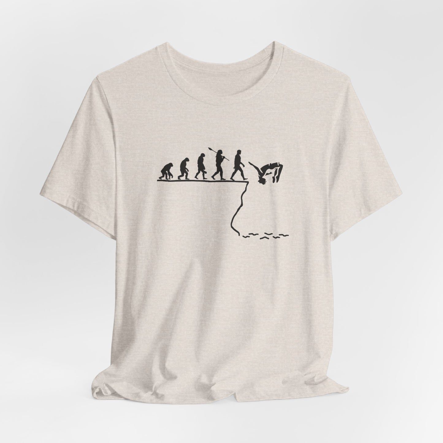 Evolution of Man ==>> Cliff Jump | Cliff Jumping T-Shirt for Thrill Seekers