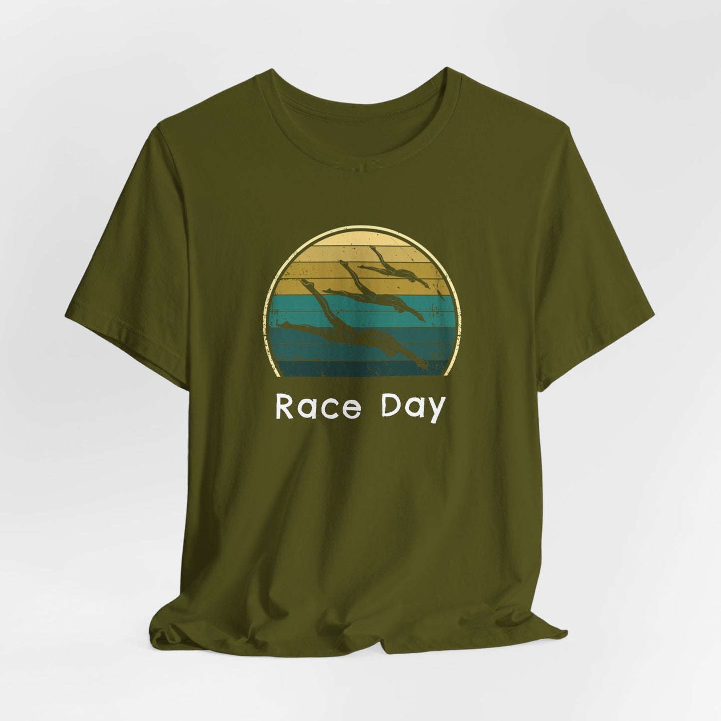 "Race Day" - Swim Shirt | Retro Vintage Style Swimming T-Shirt for RACE DAY!