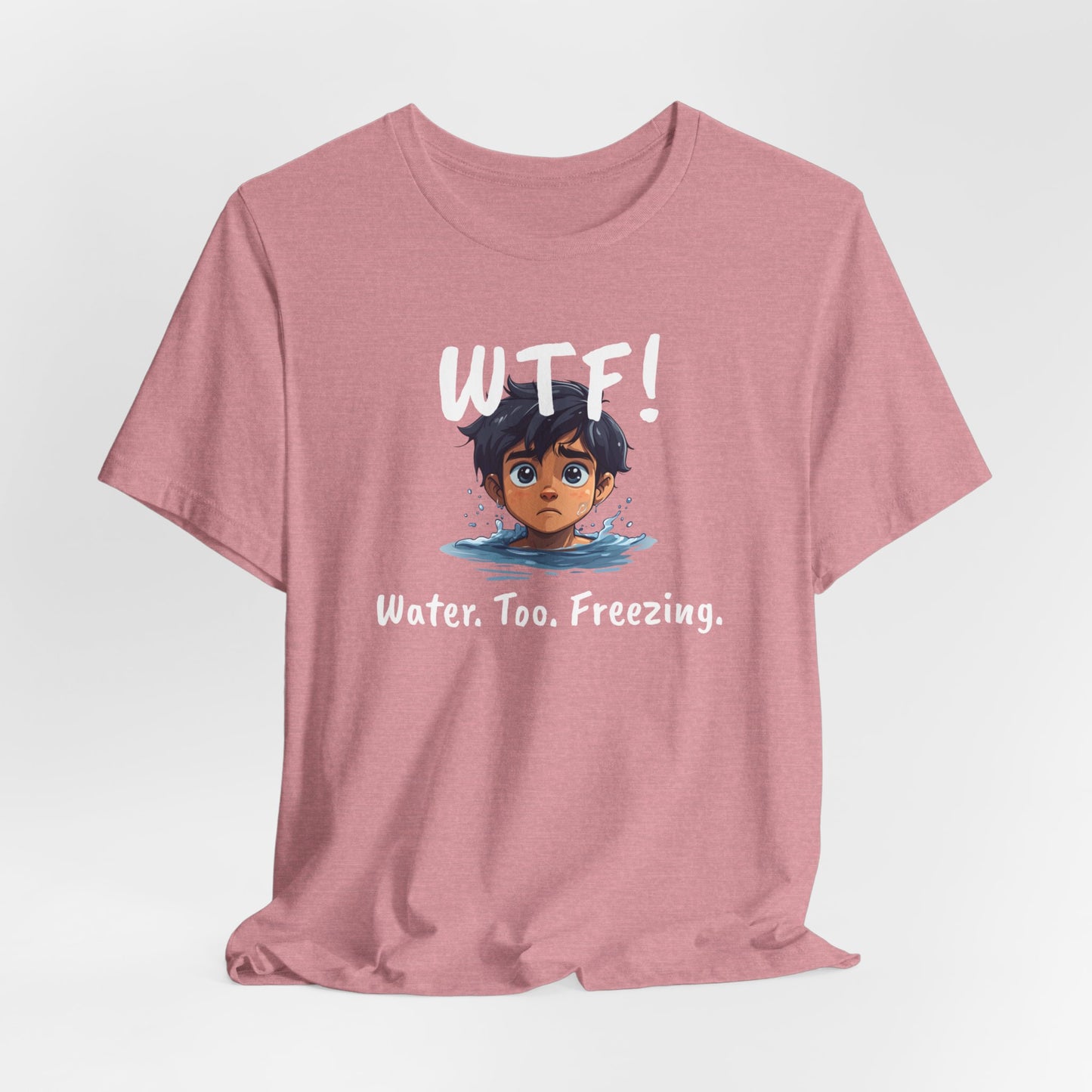 "WTF! Water Too Freezing" Swim Shirt | Funny Swimmer T-Shirt