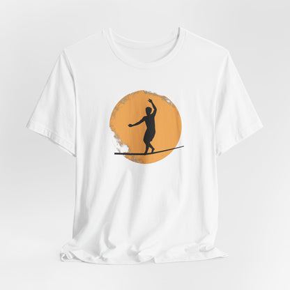 Slackline Shirt - Silhouette Moon - Cool, Minimalist Slackline/Highline T-Shirt