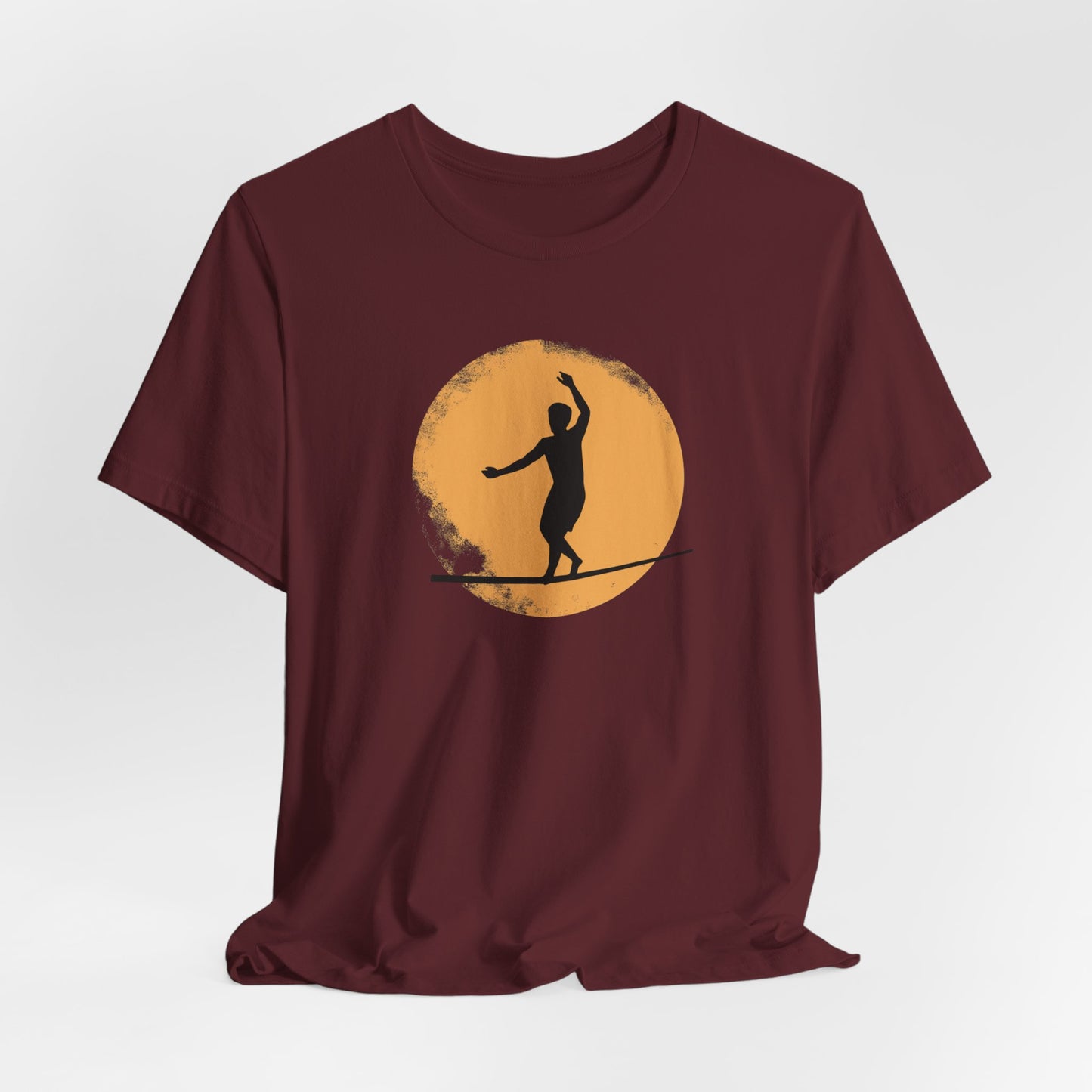 Slackline Shirt - Silhouette Moon - Cool, Minimalist Slackline/Highline T-Shirt