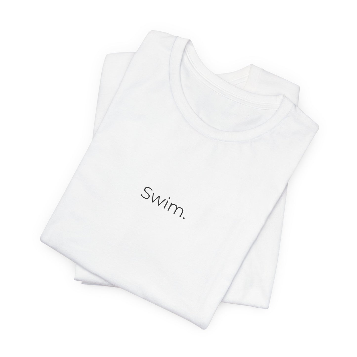 "Swim" - Minimalistic Swim Shirt | Simple Text Design Swimming T-Shirt