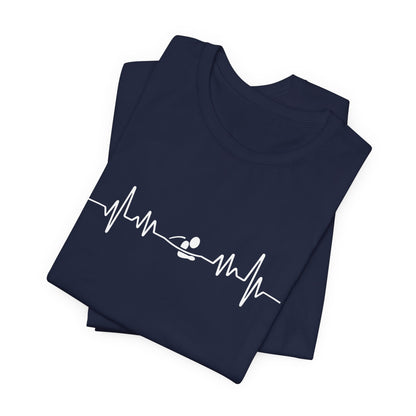 Swimming Breastroke EKG Heartbeat Pulse Line Design | Breast Stroke Shirt for Swimmers | Heartbeat Pulse Line T-Shirt