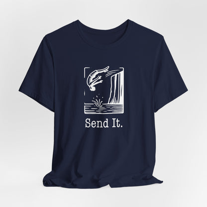 "Send It" Cliff Jumping T-shirt for Cliff Jumper | Adventure Lover Shirt for Outdoor Enthusiast