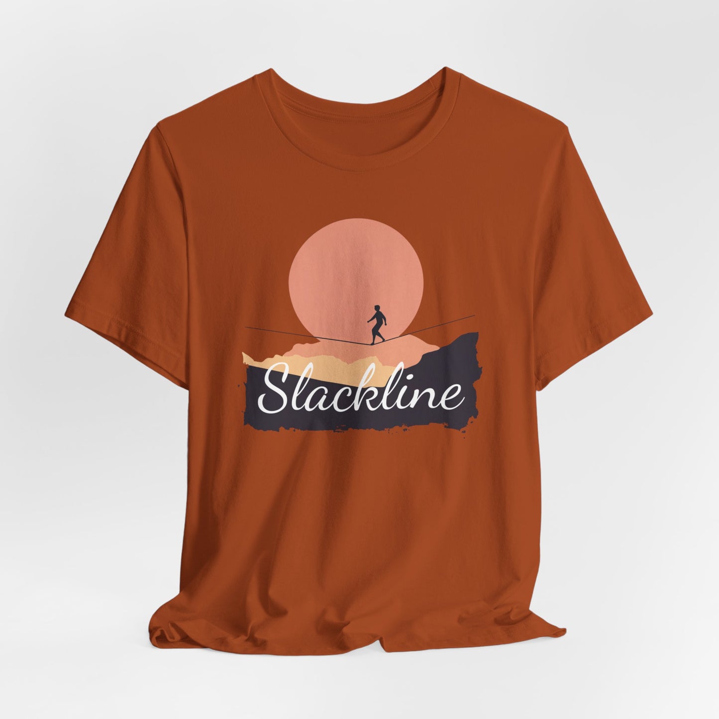 "Slackline" - Slackline/Highline T-Shirt | Simple, Modern Slackline Shirt