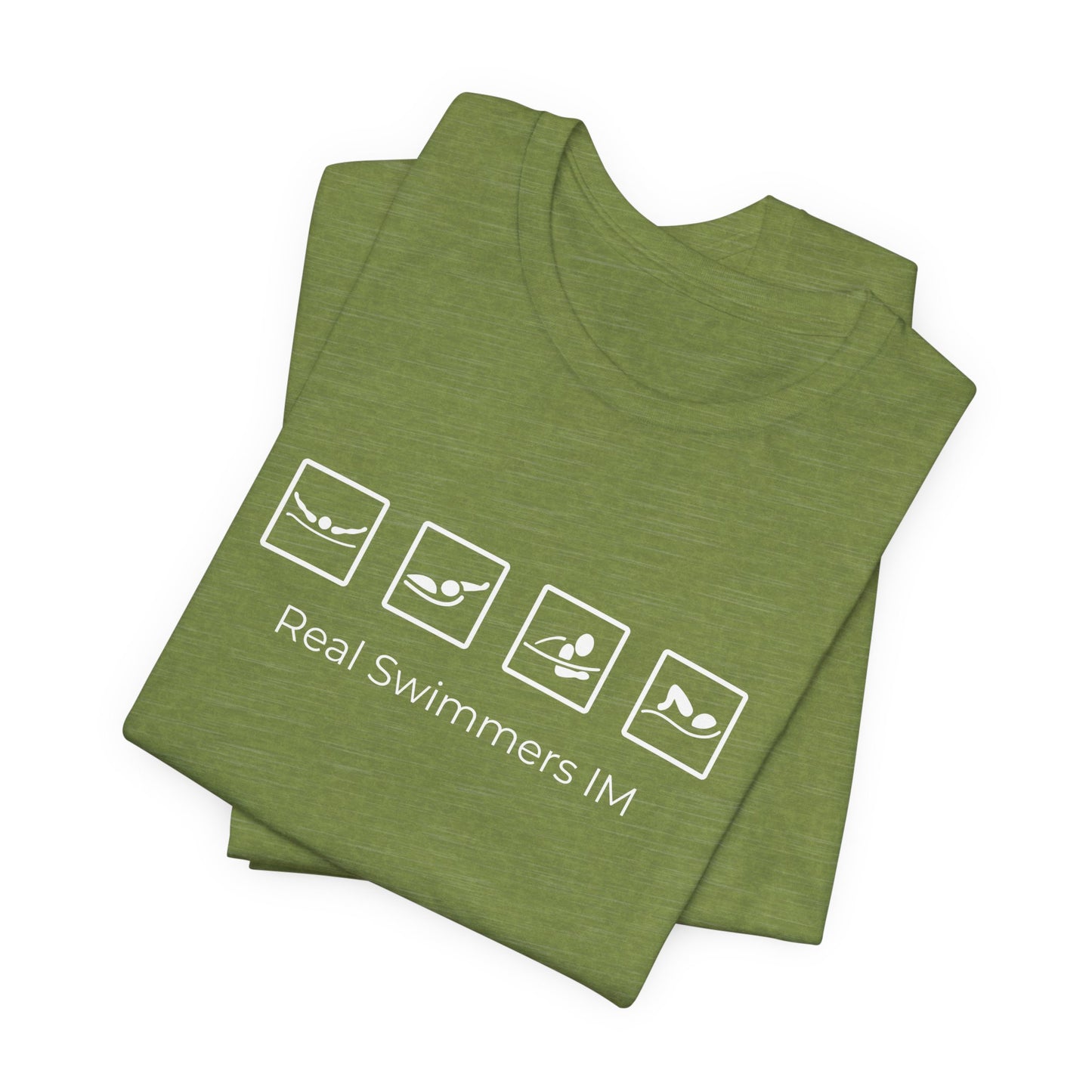 "Real Swimmers IM" IM Swim Shirt | Individual Medley (IM) Swimmer T-Shirt - Minimalistic Icon Design