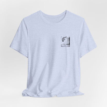 Cliff Jumping T-shirt for Cliff Jumpers - Minimalist Pocket Tee Design