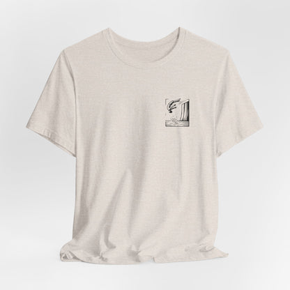 Cliff Jumping T-shirt for Cliff Jumpers - Minimalist Pocket Tee Design