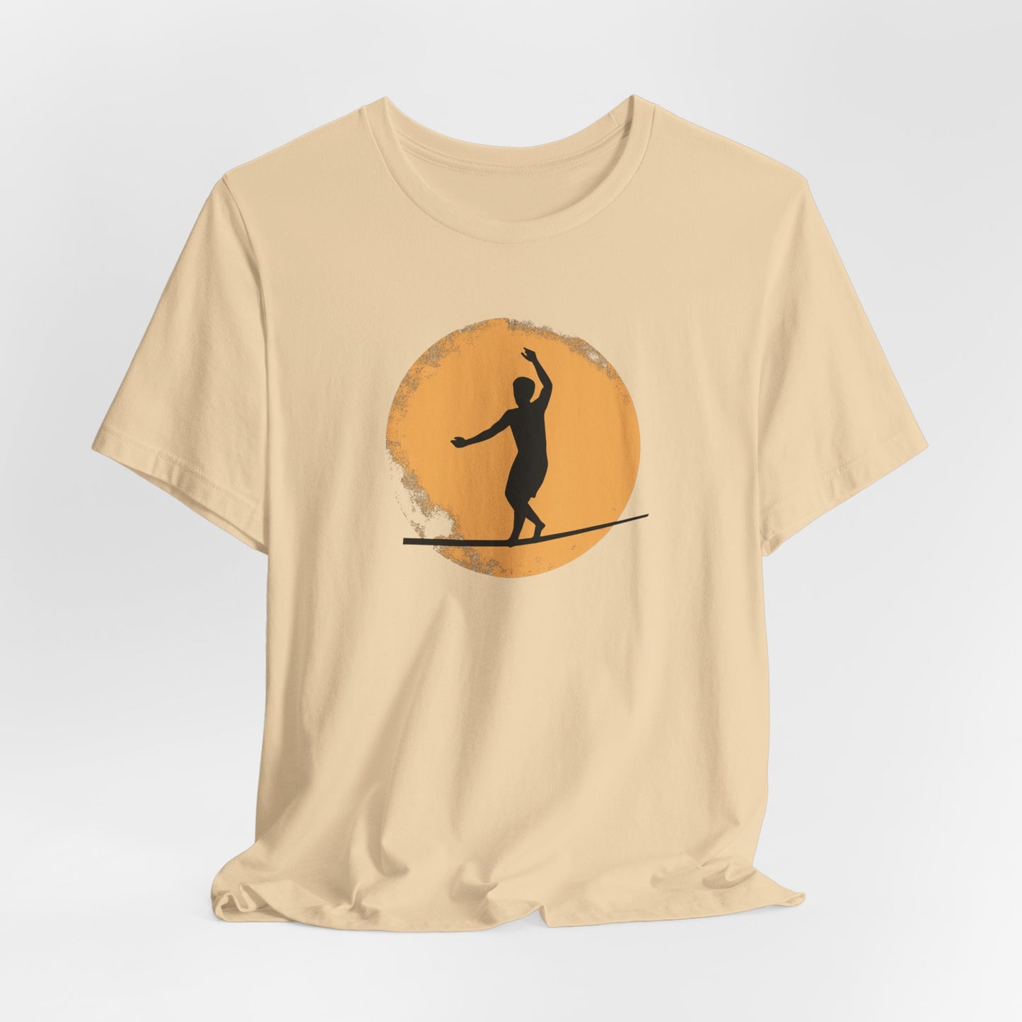 Slackline Shirt - Silhouette Moon - Cool, Minimalist Slackline/Highline T-Shirt