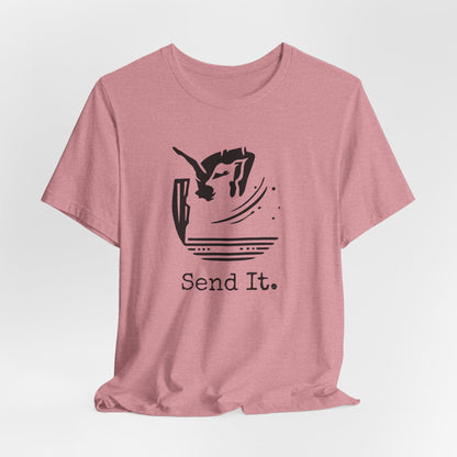 "Send It" Cliff Jumping T-shirt for Cliff Jumpers | Outdoorsy Adventure Lover Shirt