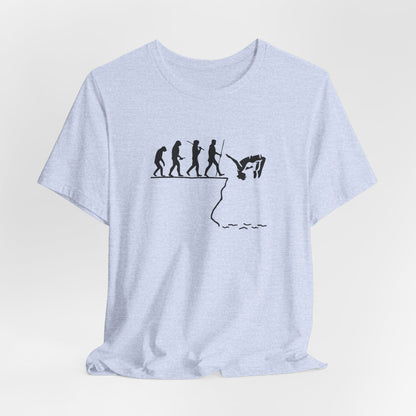 Evolution of Man ==>> Cliff Jump | Cliff Jumping T-Shirt for Thrill Seekers