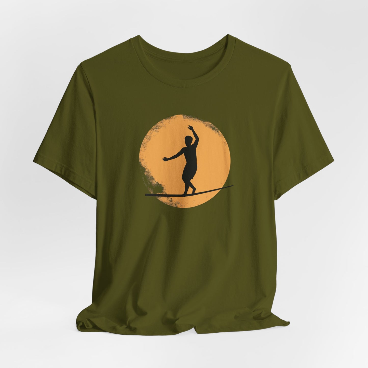 Slackline Shirt - Silhouette Moon - Cool, Minimalist Slackline/Highline T-Shirt