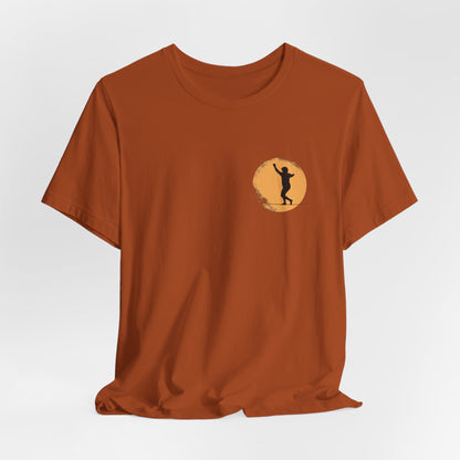 Slackline Shirt - Silhouette Moon Chest Icon - Cool, Minimalist Slackline/Highline T-Shirt