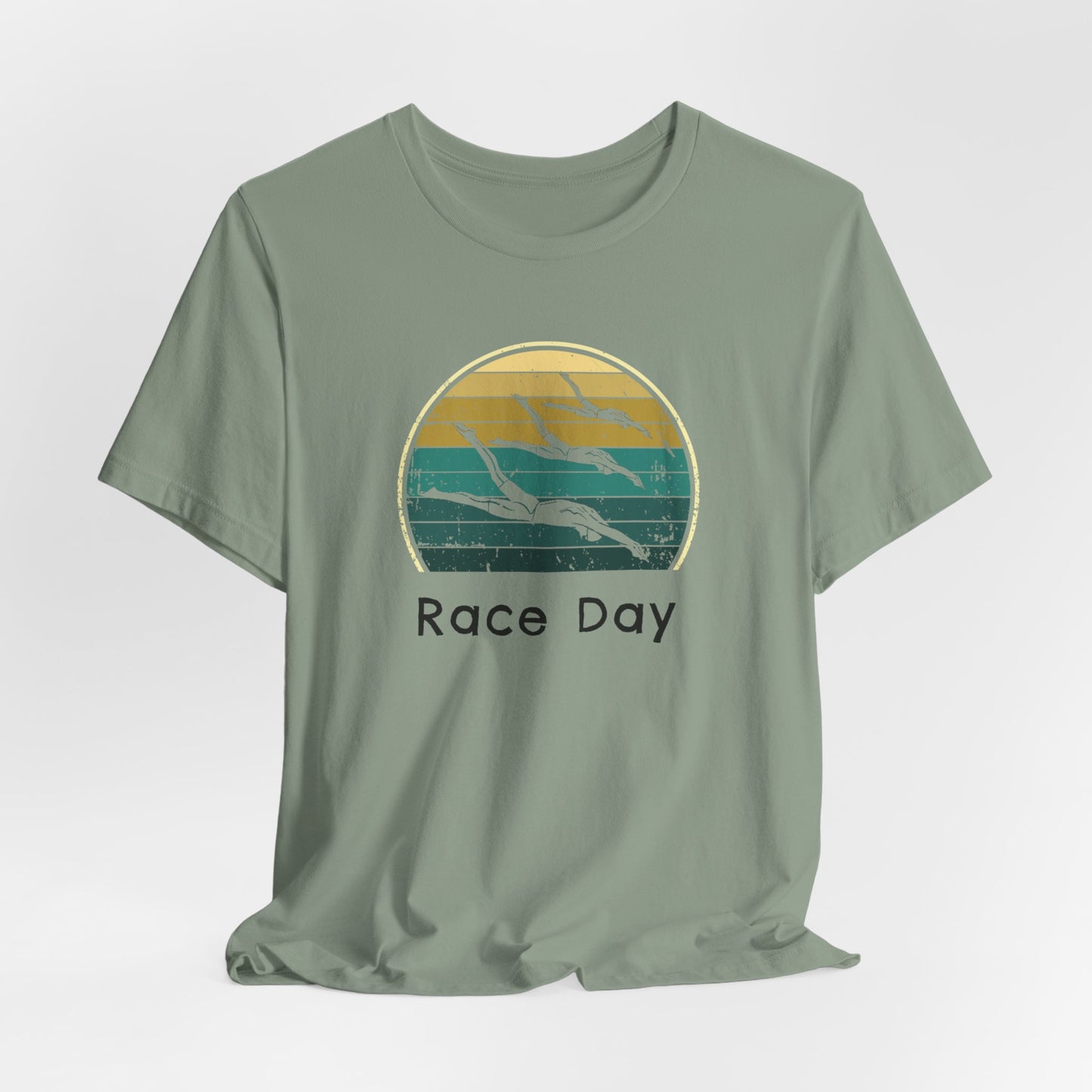 "Race Day" - Swim Shirt | Retro Vintage Style Swimming T-Shirt for RACE DAY!