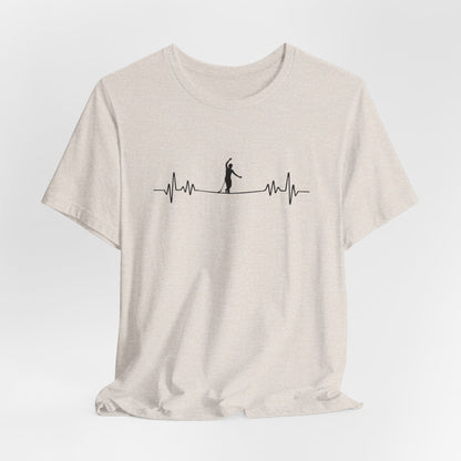 Highline EKG Heartbeat Pulse Line Design | Highline Shirt for Adventurous Thrill Seekers | Heartbeat Pulse Line T-Shirt