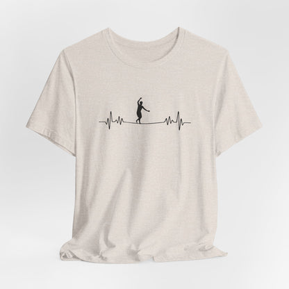 Highline EKG Heartbeat Pulse Line Design | Highline Shirt for Adventurous Thrill Seekers | Heartbeat Pulse Line T-Shirt