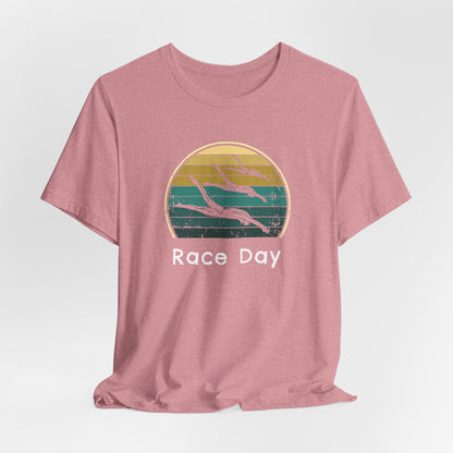 "Race Day" - Swim Shirt | Retro Vintage Style Swimming T-Shirt for RACE DAY!