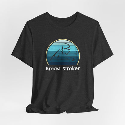 "Breast Stroker" - Breaststroke Swim Shirt | Funny Retro Vintage Style Swimming T-Shirt