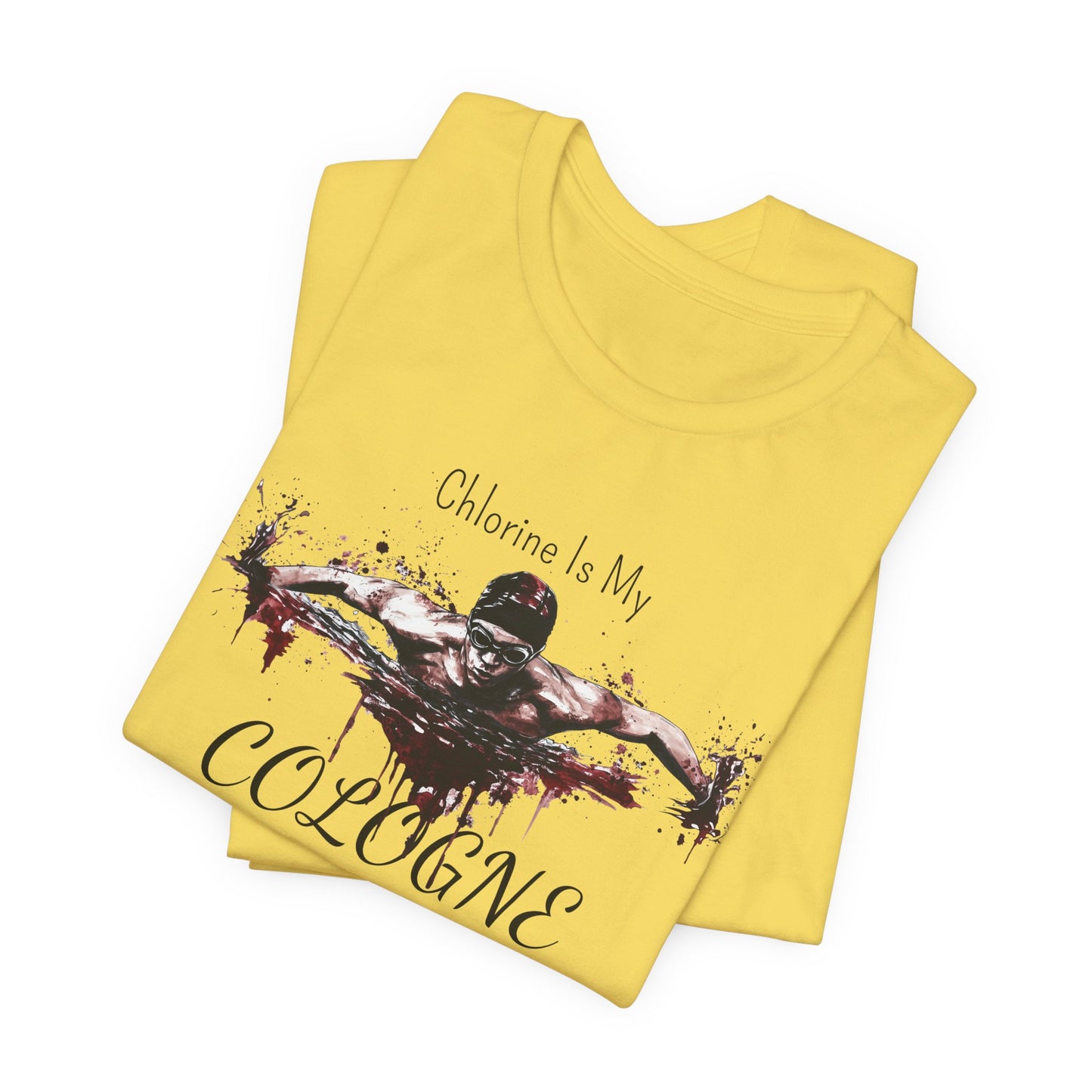 "Chlorine Is My Cologne" - Swim Shirt | Funny Male Swimming T-Shirt for Boys