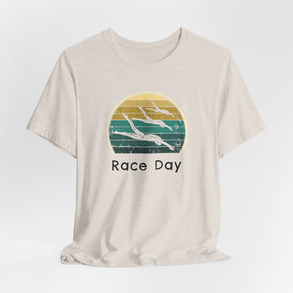 "Race Day" - Swim Shirt | Retro Vintage Style Swimming T-Shirt for RACE DAY!