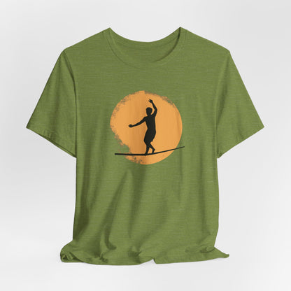 Slackline Shirt - Silhouette Moon - Cool, Minimalist Slackline/Highline T-Shirt