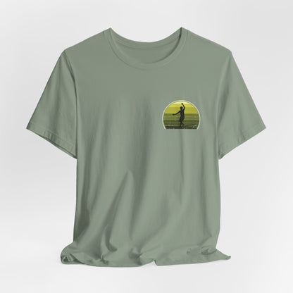 Retro Sunset Slackline T-Shirt | Vintage Inspired Slackline/Highline Chest Icon Shirt