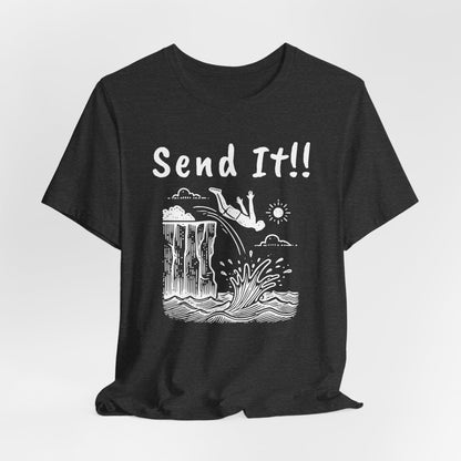 Doodle Design Cliff Jumping T-shirt for Thrill Seeker Shirt,  Adventure Lovers, and Outdoor Enthusiast