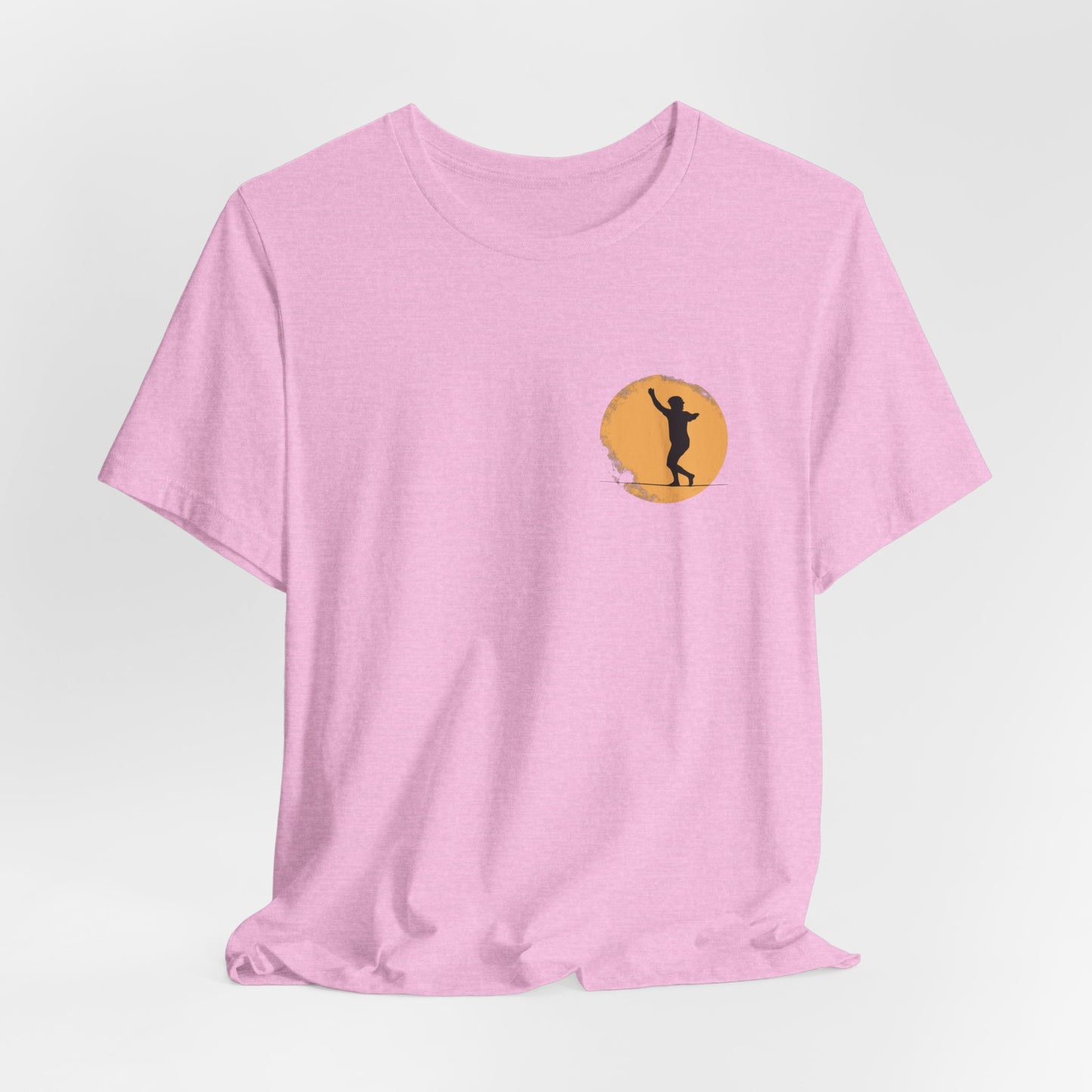 Slackline Shirt - Silhouette Moon Chest Icon - Cool, Minimalist Slackline/Highline T-Shirt