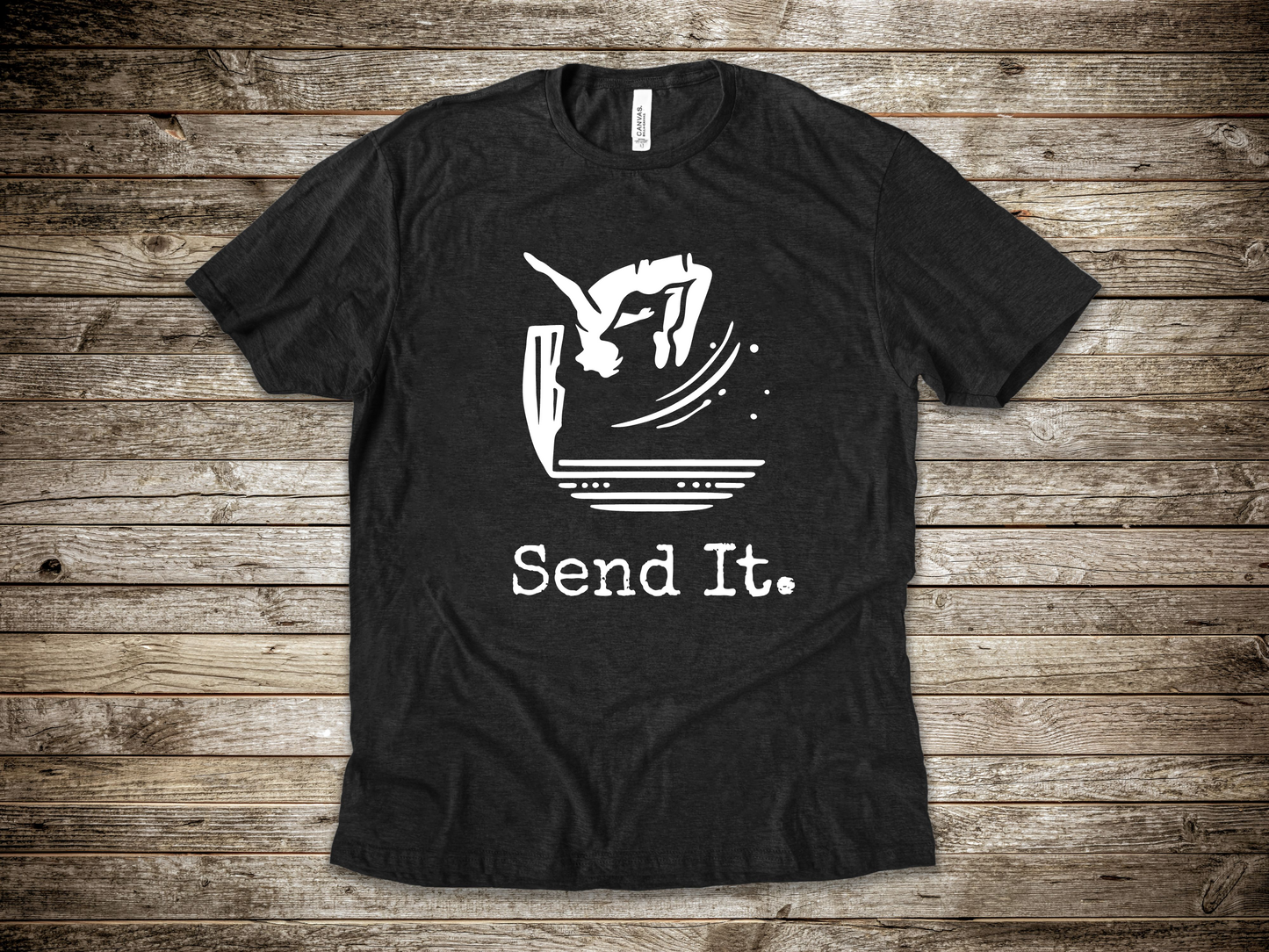 "Send It" Cliff Jumping T-shirt for Cliff Jumpers | Outdoorsy Adventure Lover Shirt