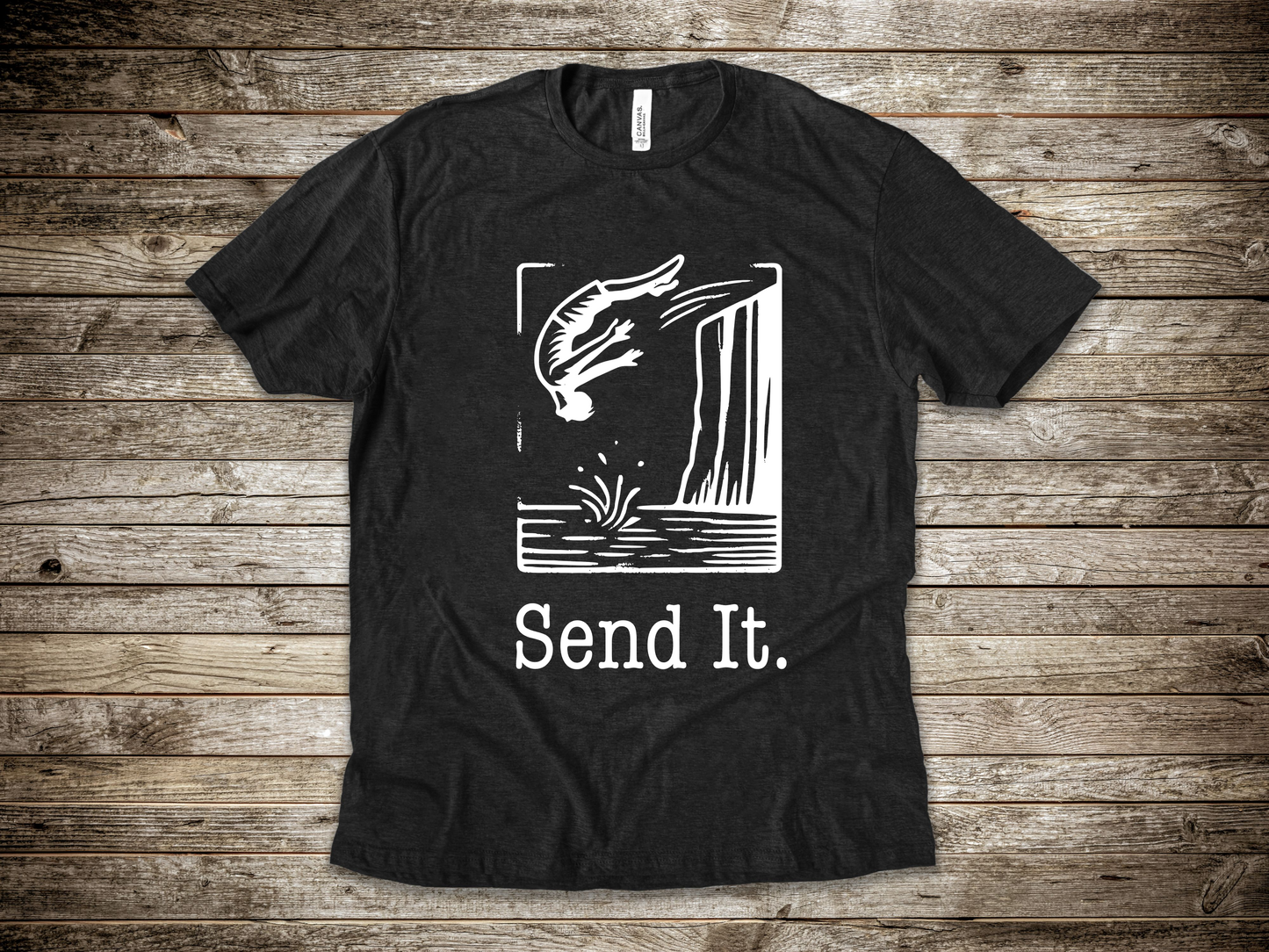 "Send It" Cliff Jumping T-shirt for Cliff Jumper | Adventure Lover Shirt for Outdoor Enthusiast