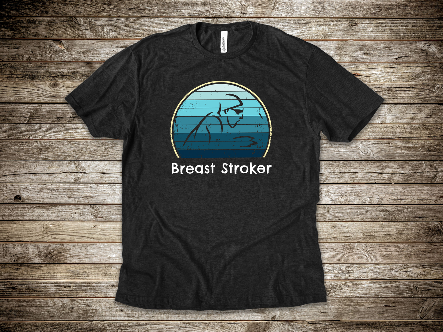 "Breast Stroker" - Breaststroke Swim Shirt | Funny Retro Vintage Style Swimming T-Shirt