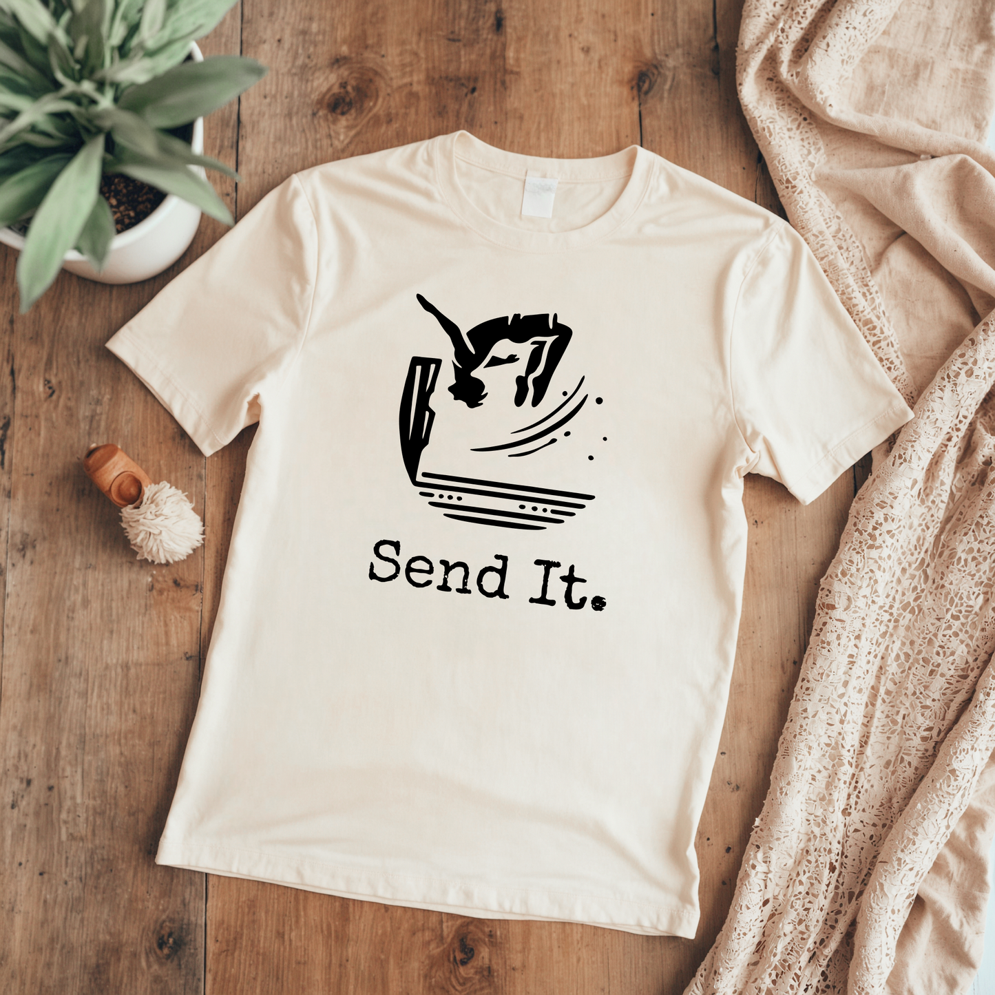 "Send It" Cliff Jumping T-shirt for Cliff Jumpers | Outdoorsy Adventure Lover Shirt