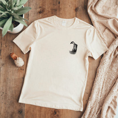 Cliff Jumping T-shirt for Cliff Jumpers - Minimalist Pocket Tee Design