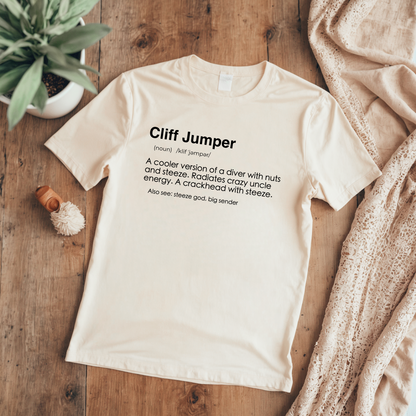 Cliff Jumper Definition Shirt - Funny Death Dive Cliff Jumping T-shirt