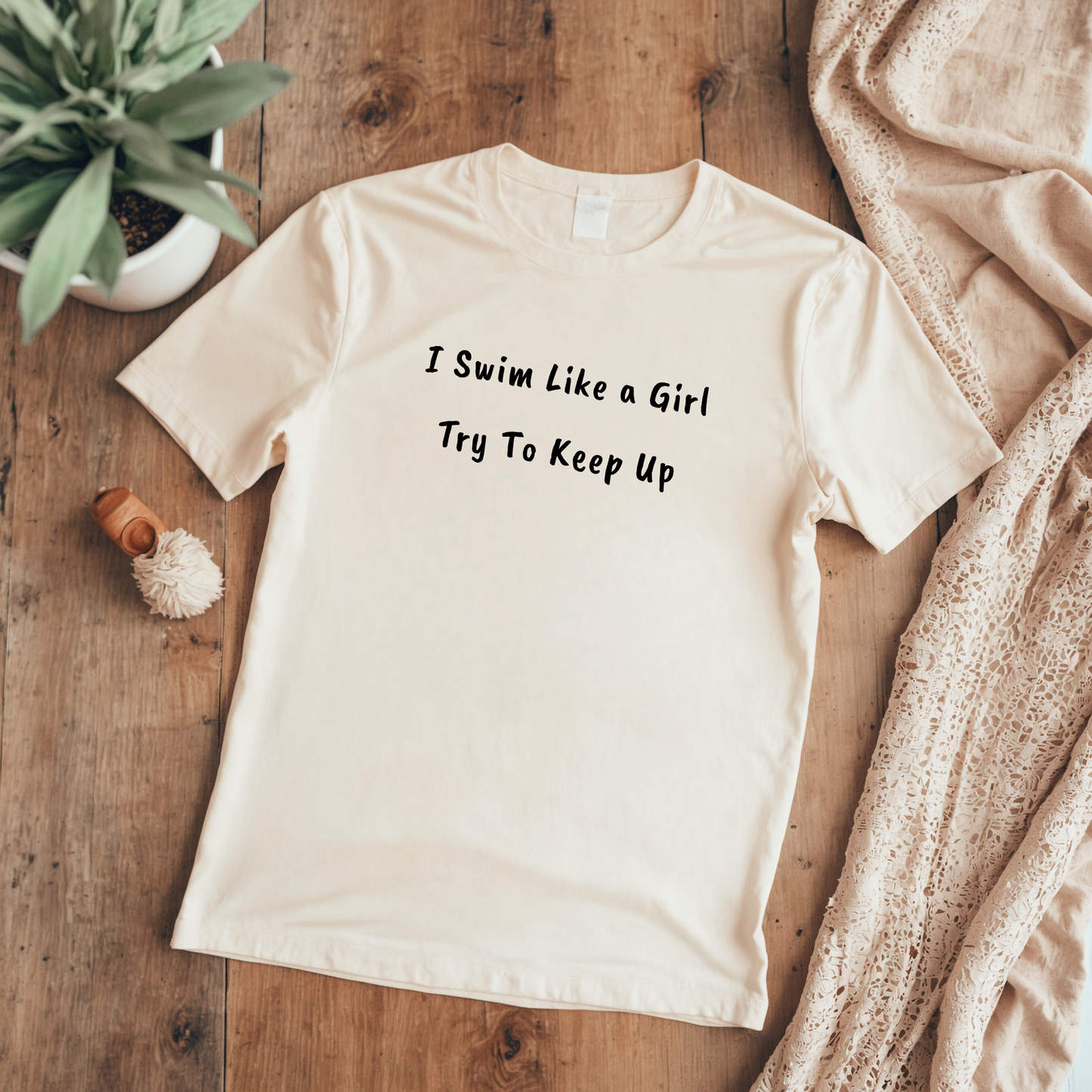 "I Swim Like A Girl" - Funny Female Swim Shirt | Girl Swimmer Shirt