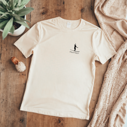 Therapy. - Slackline/Highline T-Shirt | Relax in this Slackline Therapy Design Shirt