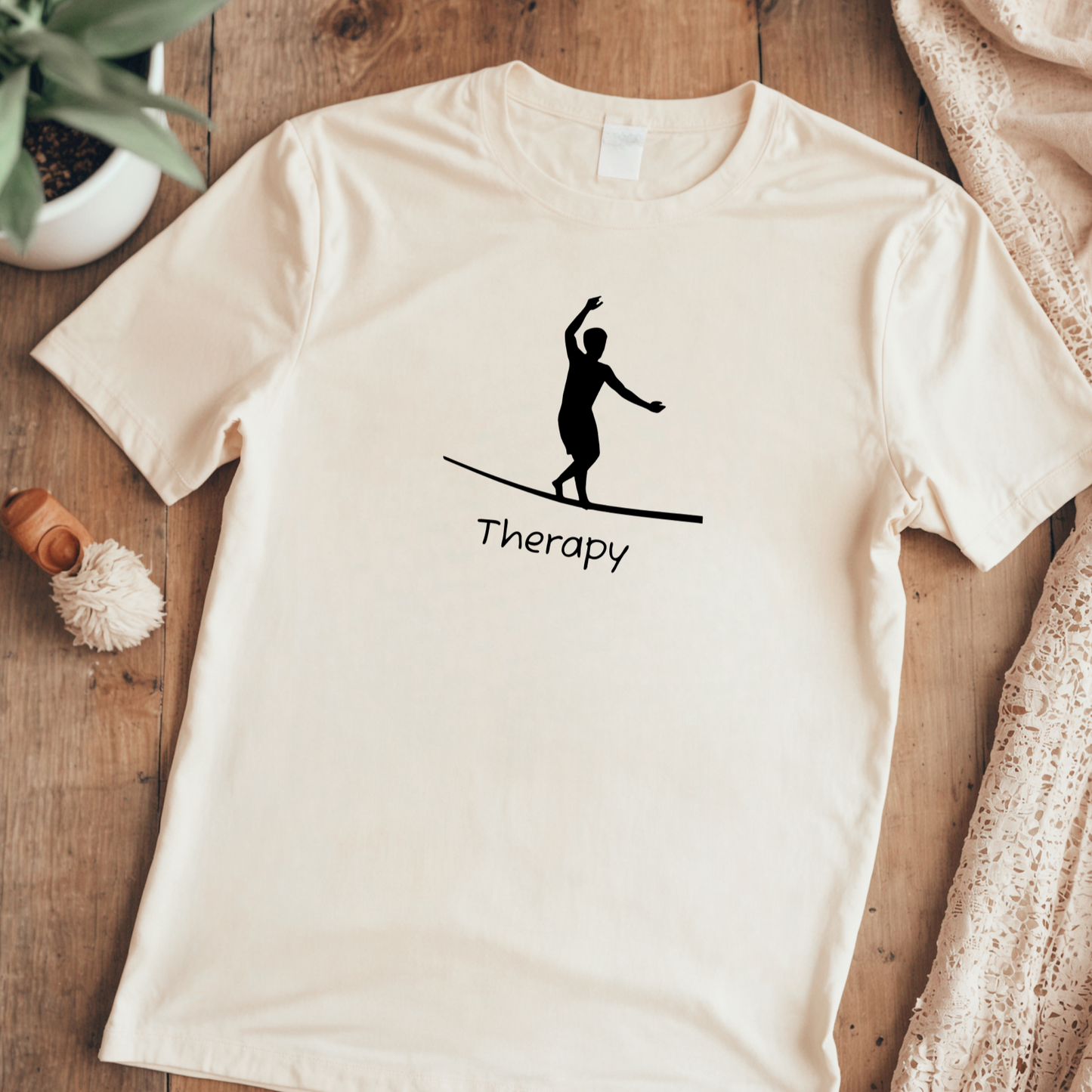 Therapy. - Slackline/Highline T-Shirt | Slackline Therapy Design Shirt