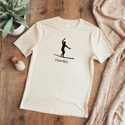 Therapy. - Female Slackline/Highline T-Shirt | Women's Slackline Therapy Design Shirt