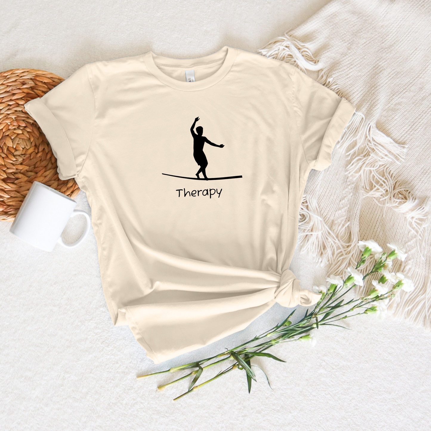 Therapy. - Slackline/Highline T-Shirt | Slackline Therapy Design Shirt