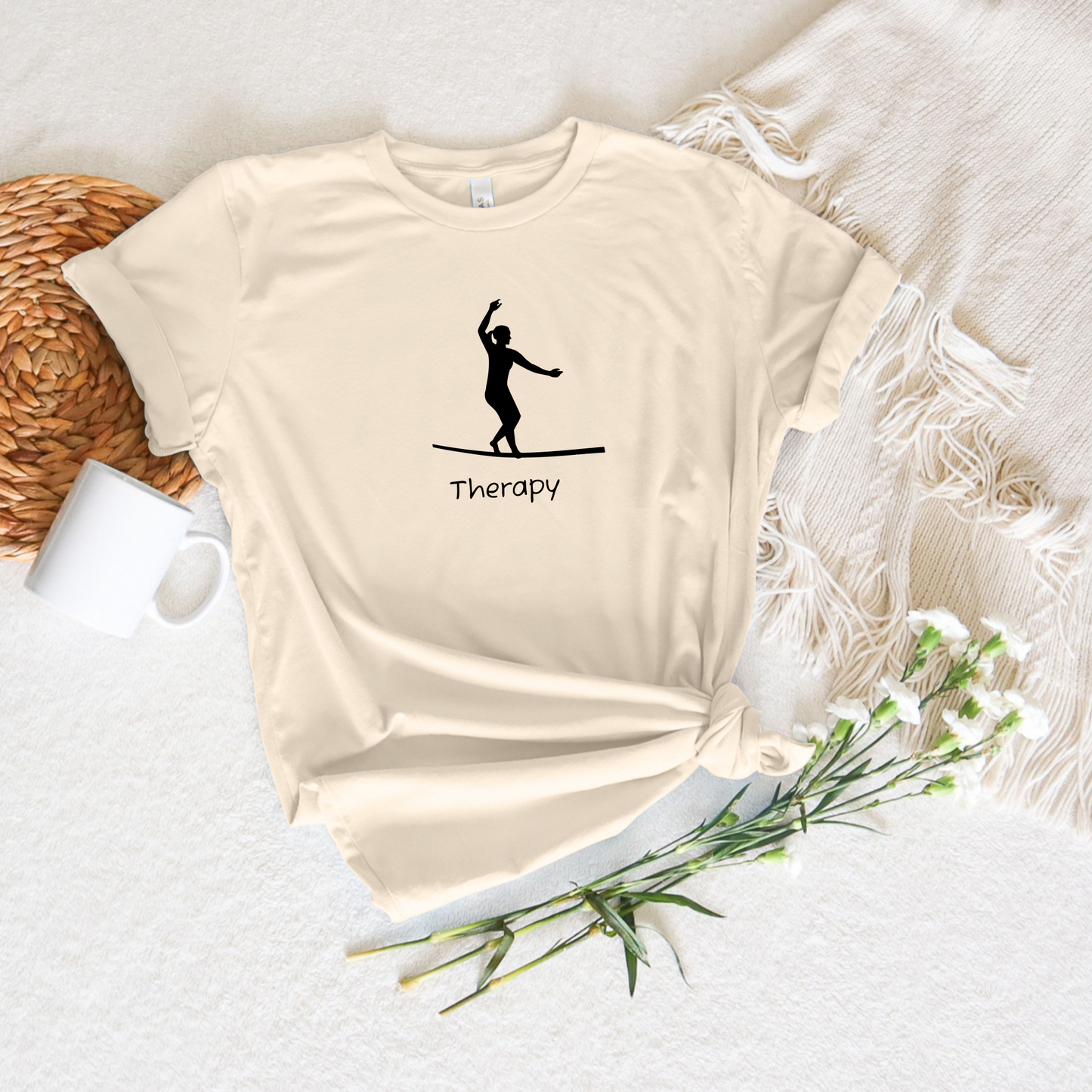 Therapy. - Female Slackline/Highline T-Shirt | Women's Slackline Therapy Design Shirt