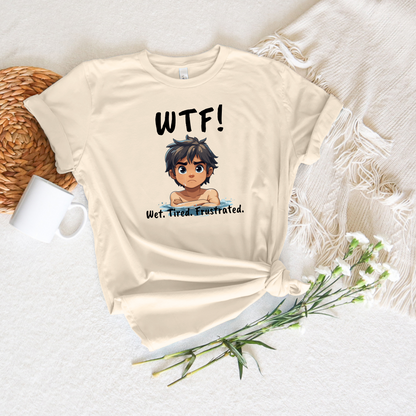 "WTF! Wet Tired Frustrated" Swim Shirt | Funny Swimmer T-Shirt