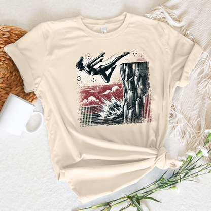 Women's Death Diving/Cliff Jumping Shirt for Death Divers and Cliff Jumpers |  Female Distressed Grunge DODs Shirt