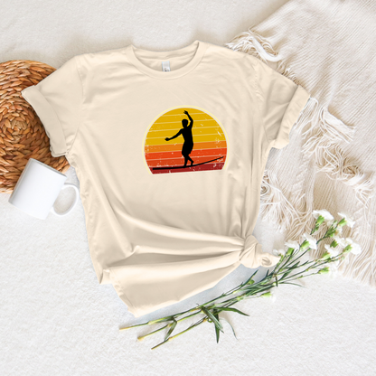 Retro Sunset Slackline T-Shirt | Vintage Inspired Slackline/Highline Shirt