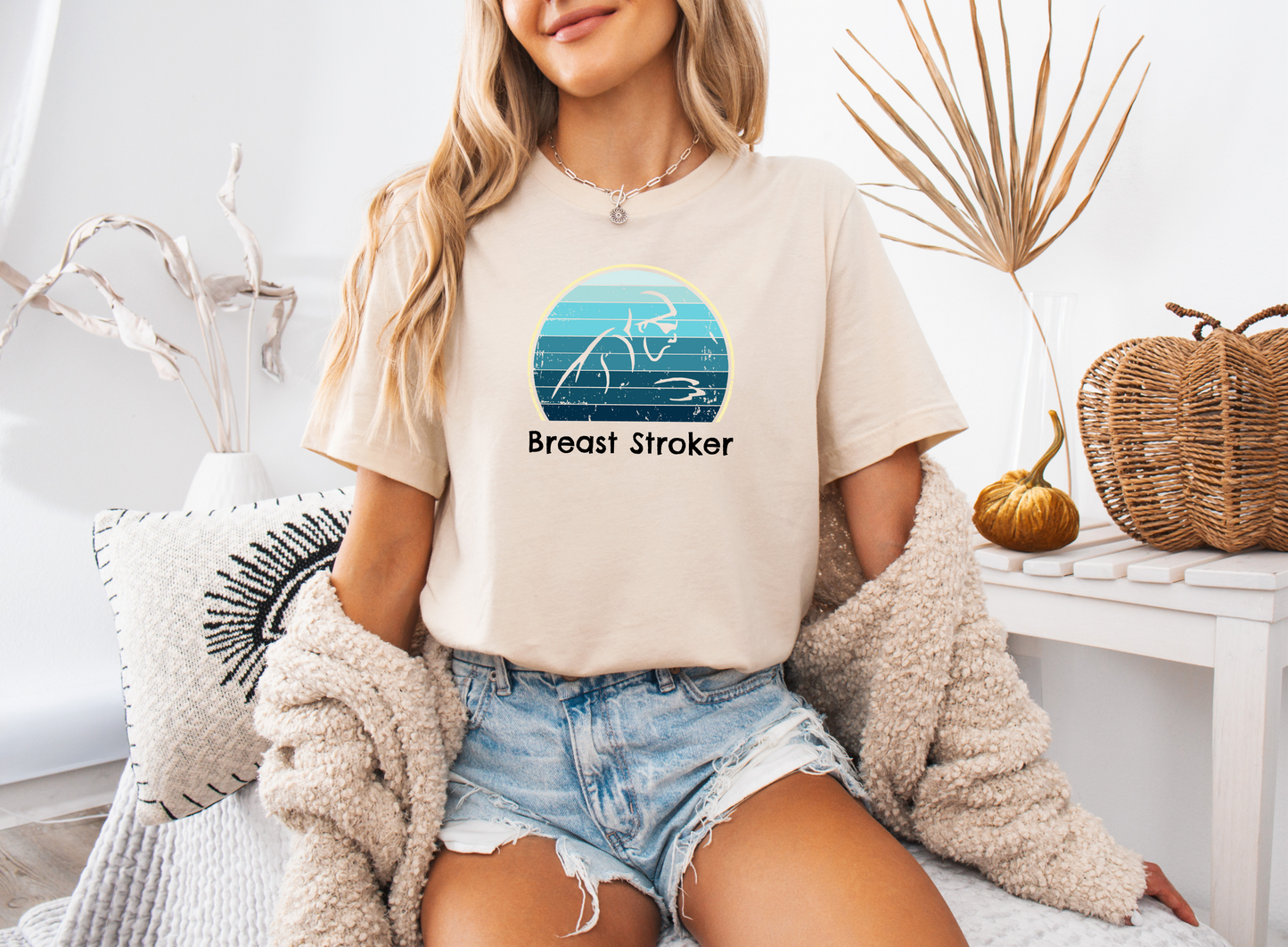 "Breast Stroker" - Breaststroke Swim Shirt | Funny Retro Vintage Style Swimming T-Shirt