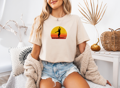 Retro Sunset Slackline T-Shirt | Vintage Inspired Slackline/Highline Shirt