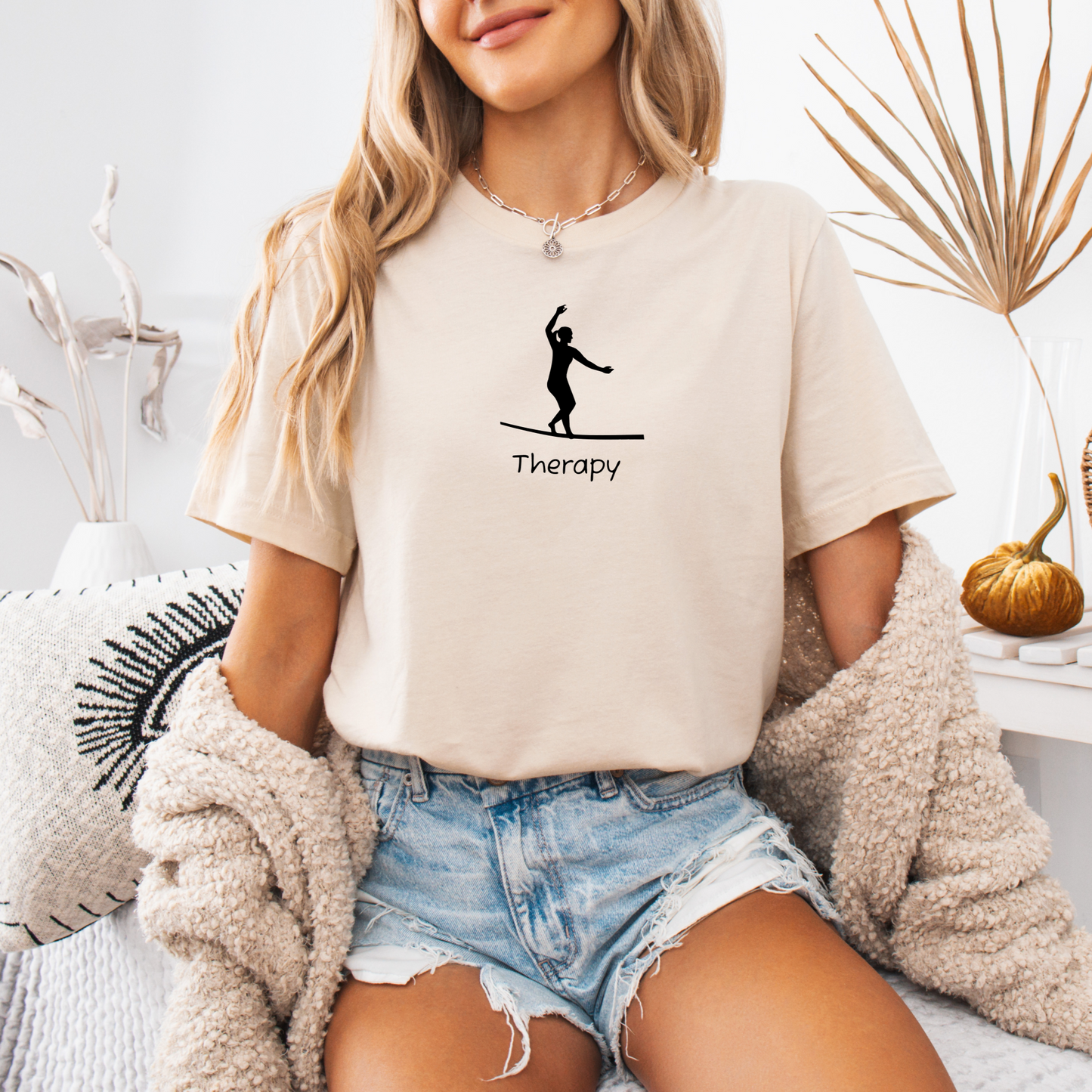 Therapy. - Female Slackline/Highline T-Shirt | Women's Slackline Therapy Design Shirt