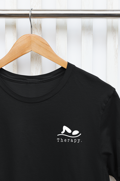 "Therapy" Swimming Shirt | Swim Therapy Chest Icon Design Shirt - Relaxing Swim Tee