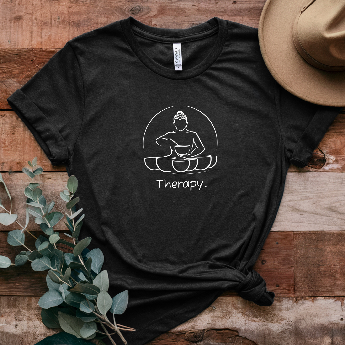 Therapy Tee: Sound Healing Therapy T-Shirt, Crystal Sound Bowls Shirt