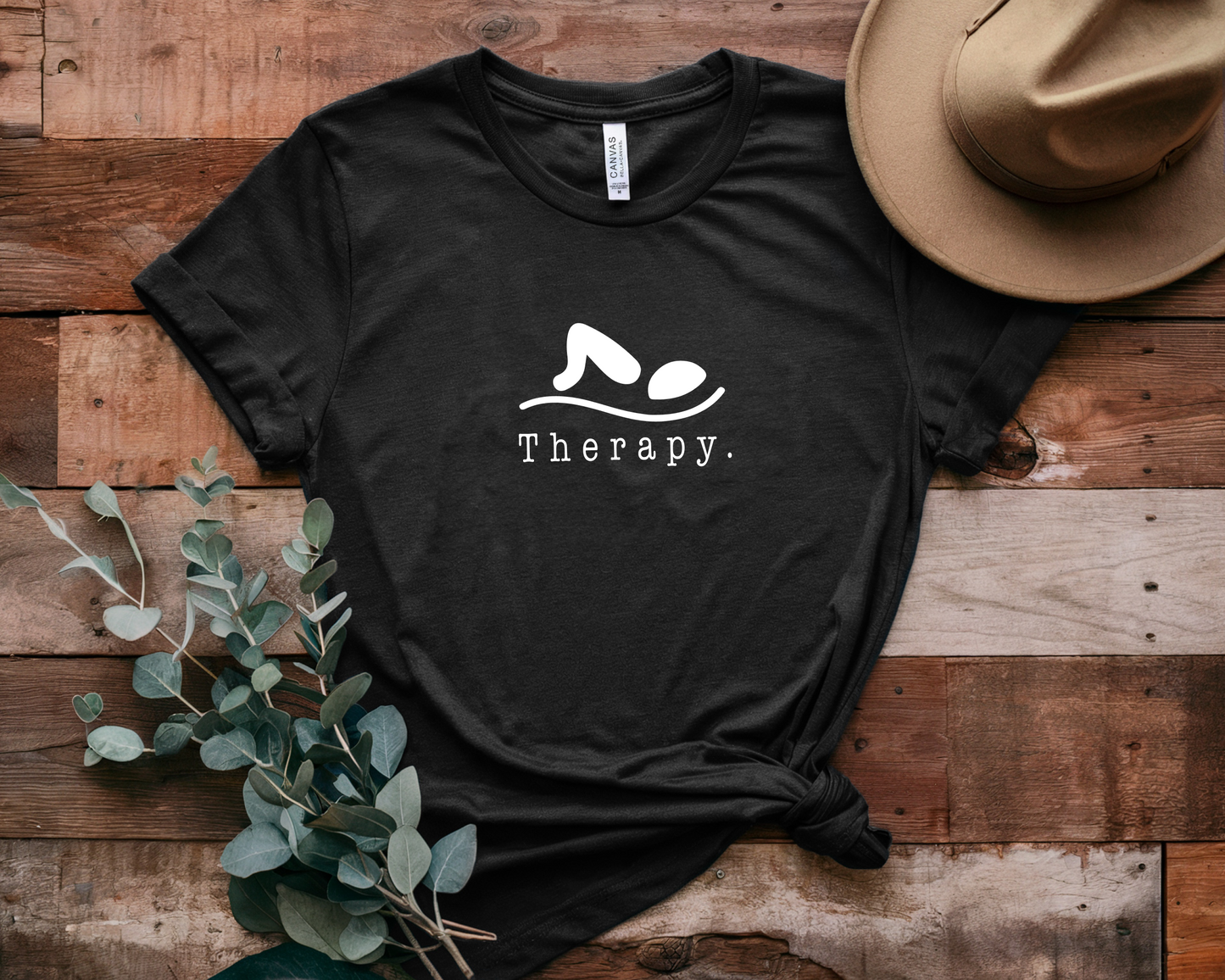 "Therapy" Swimming Shirt | Swim Therapy Design Shirt - Relaxing Swim Tee